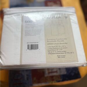 Chateau Elegant White Queen Sheet Set